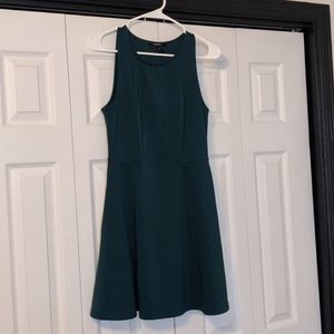 Forever 21 green scuba fit and flare dress